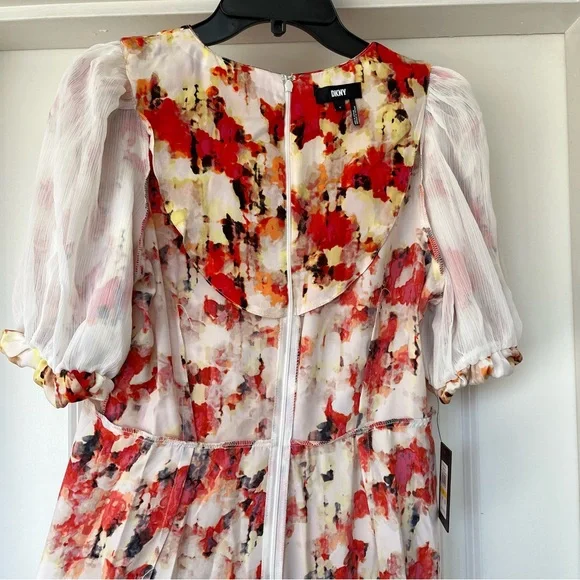 DKNY V Neck Maxi A Line Dress - Picture 12 of 16